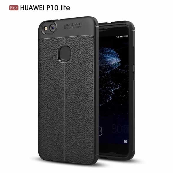قاب محافظ ژله ای طرح چرم Huawei P10 Lite مدل Auto Focus