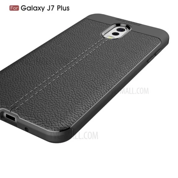 قاب محافظ ژله ای طرح چرم Samsung Galaxy C8 / J7 Plus مدل Auto Focus