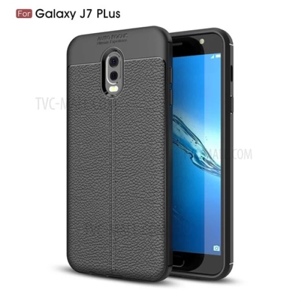 قاب محافظ ژله ای طرح چرم Samsung Galaxy C8 / J7 Plus مدل Auto Focus