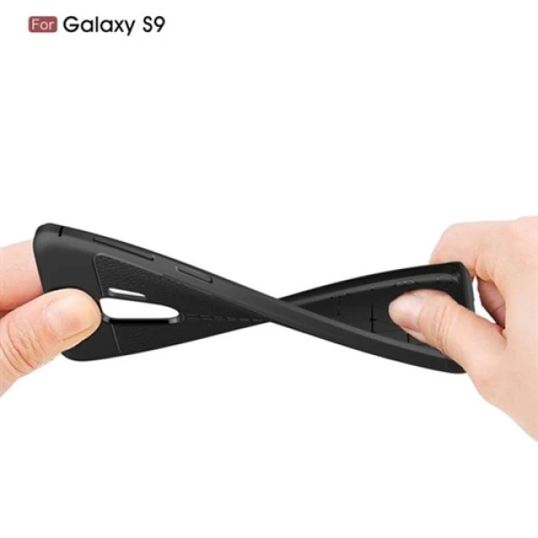قاب محافظ ژله ای طرح چرم Samsung Galaxy S9 مدل Auto Focus