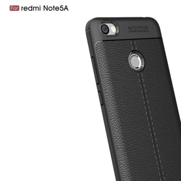 قاب محافظ ژله ای طرح چرم Xiaomi Redmi Note 5A مدل Auto Focus