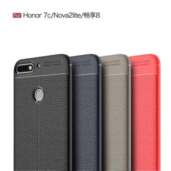 قاب محافظ ژله ای طرح چرم هواوی Huawei Honor 7C / Y7 Prime 2018 Auto Focus