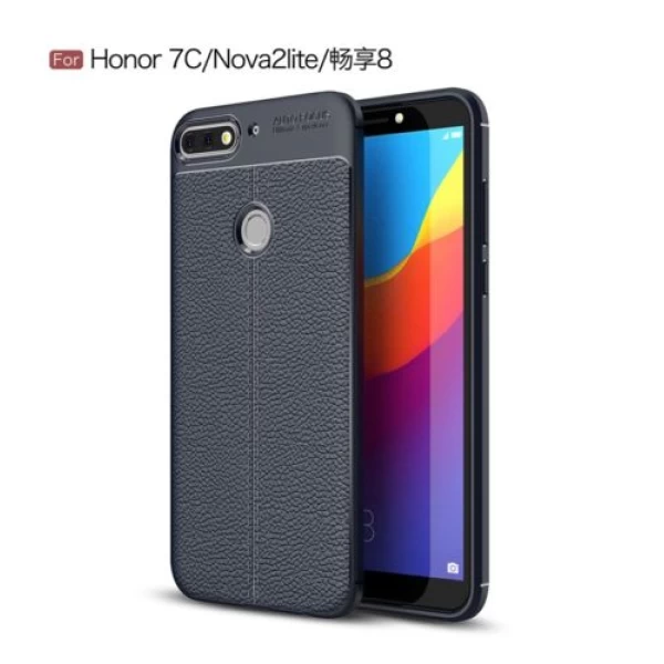 قاب محافظ ژله ای طرح چرم هواوی Huawei Honor 7C / Y7 Prime 2018 Auto Focus