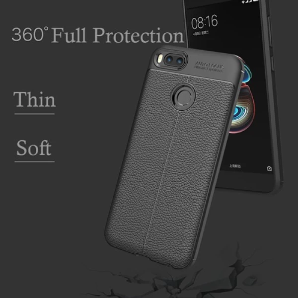 قاب محافظ ژله ای طرح چرم Xiaomi Mi A1 / 5X مدل Auto Focus
