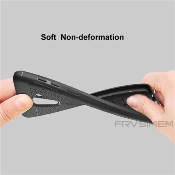 قاب محافظ ژله ای طرح چرم Samsung Galaxy A6 2018 مدل Auto Focus