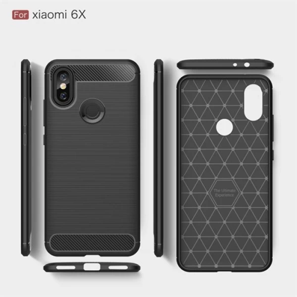 قاب محافظ ژله ای شیائومی Xiaomi Mi A2 / Mi 6x Rugged Armor Fiber Carbon