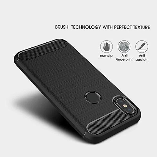 قاب محافظ ژله ای شیائومی Xiaomi Redmi Note 5 Pro Rugged Armor Fiber Carbon