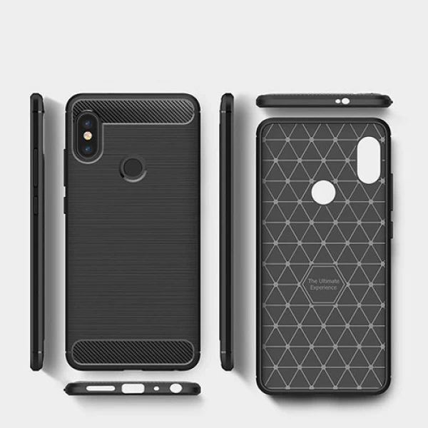 قاب محافظ ژله ای شیائومی Xiaomi Redmi Note 5 Pro Rugged Armor Fiber Carbon