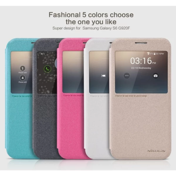 کیف کلاسوری هوشمند نیلکین مدل Sparkle مناسب Samsung Galaxy S6