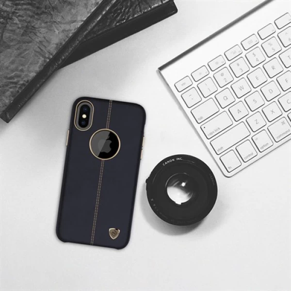 کاور محافظ چرمی نیلکین مدل Englon مناسب Apple iPhone X