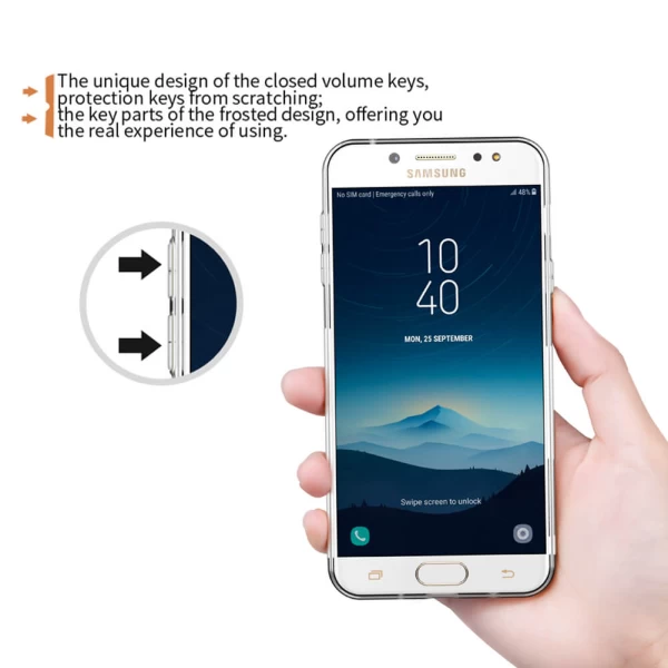 گارد ژله ای نیلکین Nature TPU مناسب Samsung Galaxy C8/J7 Plus