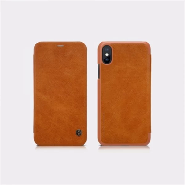 کیف چرمی نیلکین آیفون Apple iPhone X / XS Nillkin Qin Leather Case