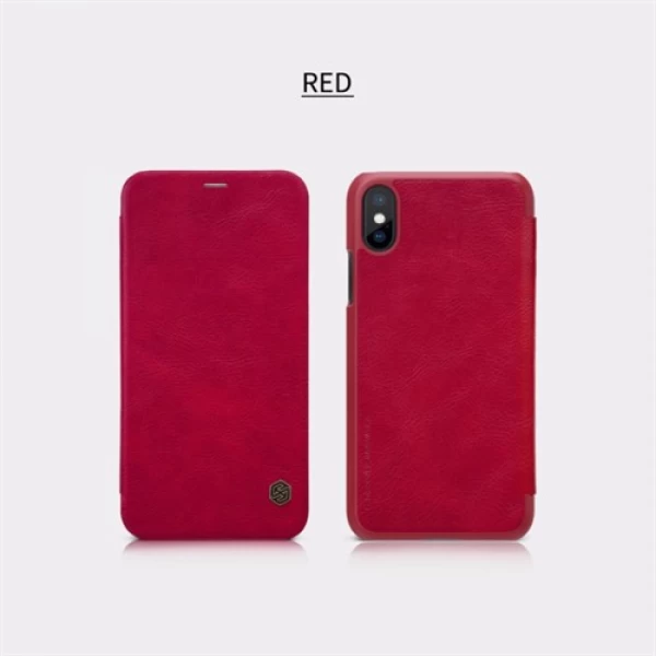 کیف چرمی نیلکین آیفون Apple iPhone X / XS Nillkin Qin Leather Case