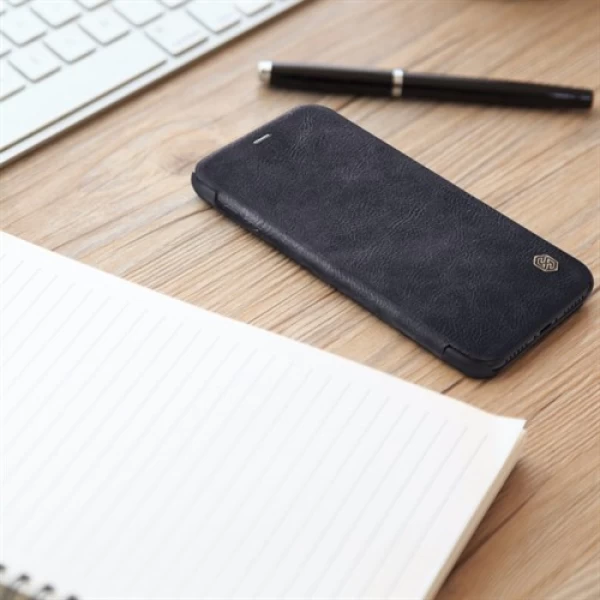 کیف چرمی نیلکین آیفون Apple iPhone X / XS Nillkin Qin Leather Case