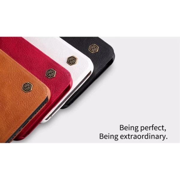 کیف چرمی نیلکین آیفون Apple iPhone X / XS Nillkin Qin Leather Case