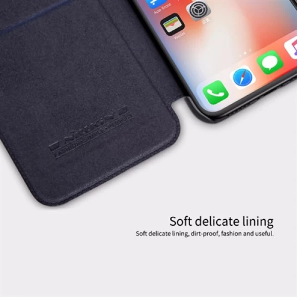 کیف چرمی نیلکین آیفون Apple iPhone X / XS Nillkin Qin Leather Case