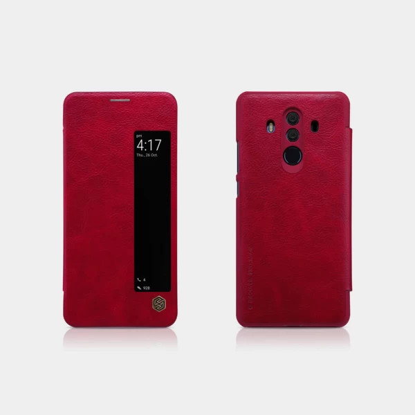 کیف چرمی هوشمند نیلکین هواوی Huawei Mate 10 Pro Nillkin Qin Leather Case