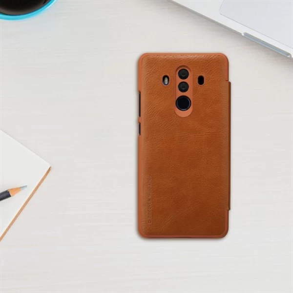کیف چرمی هوشمند نیلکین هواوی Huawei Mate 10 Pro Nillkin Qin Leather Case