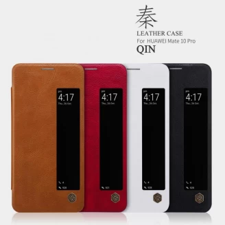 کیف چرمی هوشمند نیلکین هواوی Huawei Mate 10 Pro Nillkin Qin Leather Case