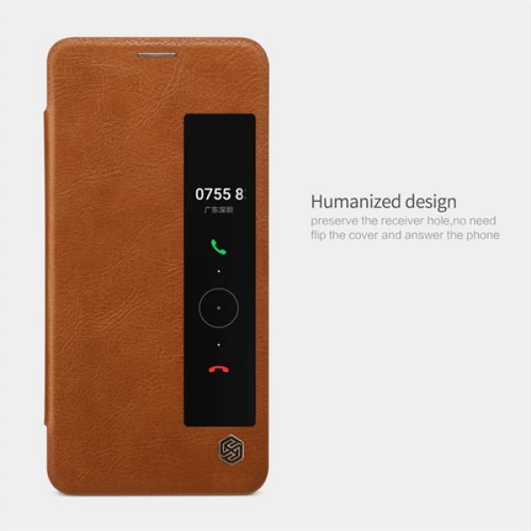 کیف چرمی هوشمند نیلکین هواوی Huawei Mate 10 Pro Nillkin Qin Leather Case