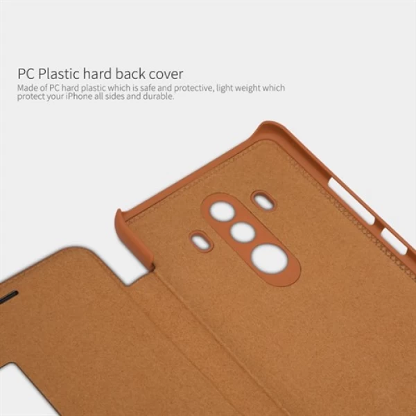 کیف چرمی هوشمند نیلکین هواوی Huawei Mate 10 Pro Nillkin Qin Leather Case
