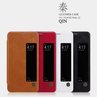 کیف چرمی هوشمند نیلکین هواوی Huawei Mate 10 Nillkin Qin Leather Case