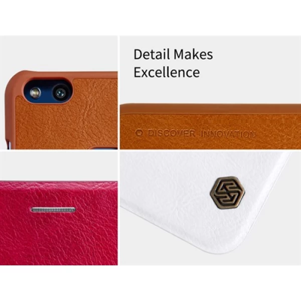 کیف چرمی نیلکین هواوی Huawei P10 Lite Nillkin Qin Leather Case