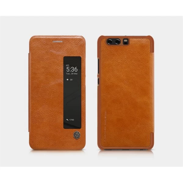 کیف چرمی هوشمند نیلکین هواوی Huawei P10 Plus Nillkin Qin Leather Case