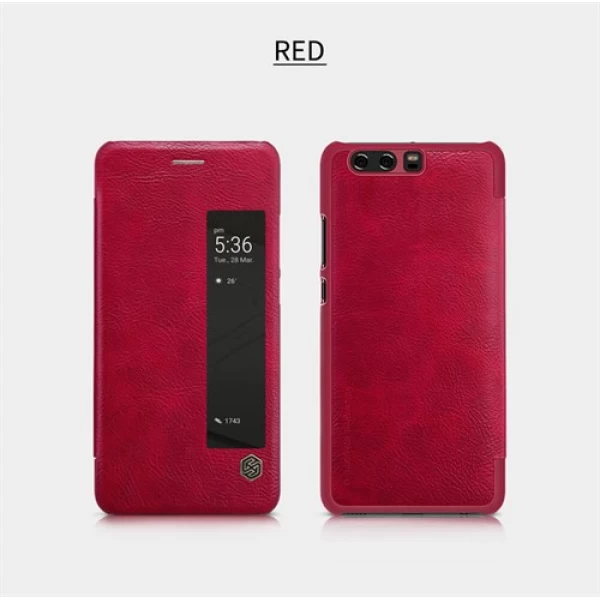 کیف چرمی هوشمند نیلکین هواوی Huawei P10 Plus Nillkin Qin Leather Case
