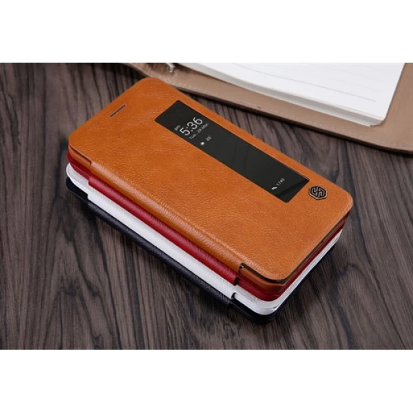 کیف چرمی هوشمند نیلکین هواوی Huawei P10 Plus Nillkin Qin Leather Case
