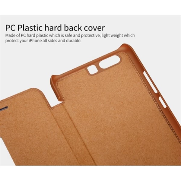کیف چرمی هوشمند نیلکین هواوی Huawei P10 Plus Nillkin Qin Leather Case