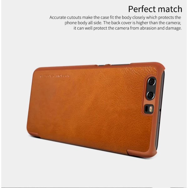 کیف چرمی هوشمند نیلکین هواوی Huawei P10 Plus Nillkin Qin Leather Case