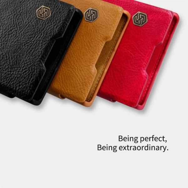 کیف چرمی نیلکین سونی Sony Xperia XA1 Plus Nillkin Qin Leather Case