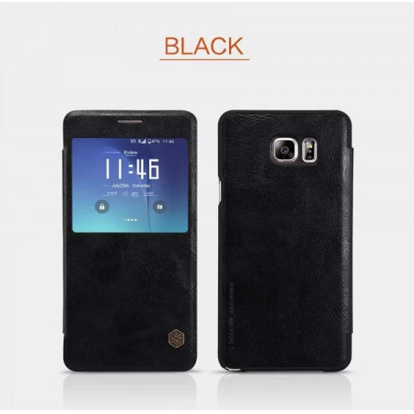 کیف چرمی هوشمند نیلکین سامسونگ Samsung Galaxy Note 5 Nillkin Qin