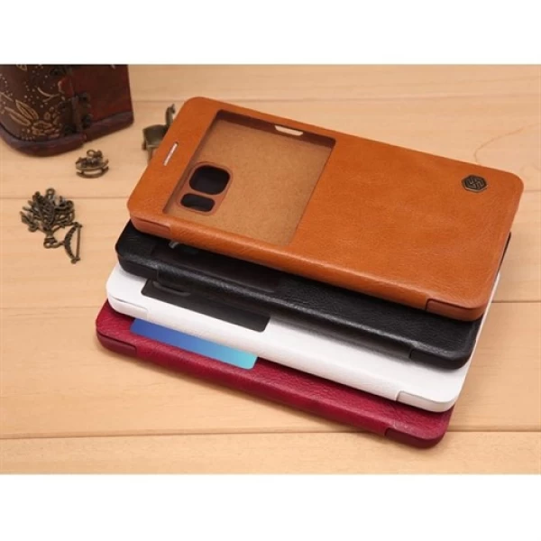 کیف چرمی هوشمند نیلکین سامسونگ Samsung Galaxy Note 5 Nillkin Qin