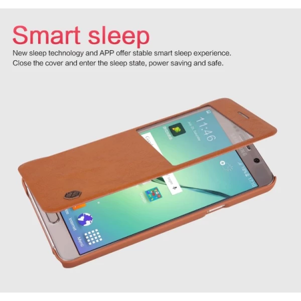 کیف چرمی هوشمند نیلکین سامسونگ Samsung Galaxy Note 5 Nillkin Qin