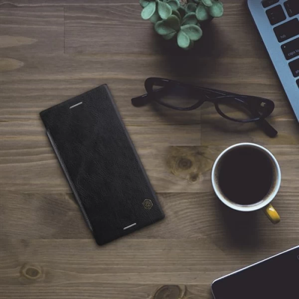 کیف چرمی نیلکین سونی Sony Xperia XZ1 Nillkin Qin Leather Case