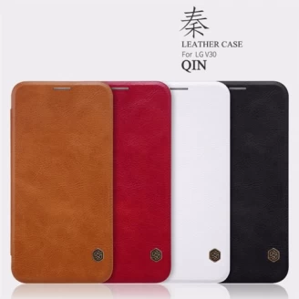 کیف چرمی نیلکین ال جی LG V30 Nillkin Qin Leather Case