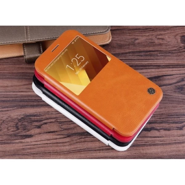 کیف چرمی هوشمند نیلکین سامسونگ Samsung Galaxy A3 2017 A320F Nillkin Qin