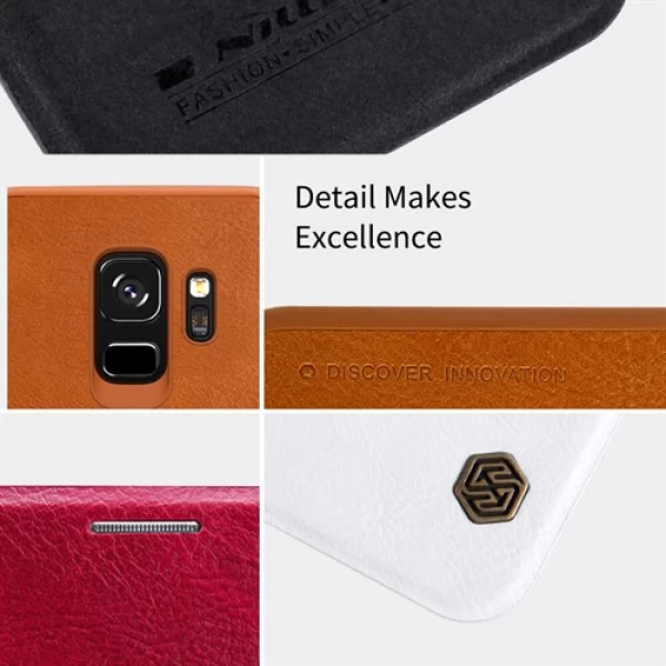 کیف چرمی نیلکین سامسونگ Samsung Galaxy S9 Nillkin Qin Leather Case