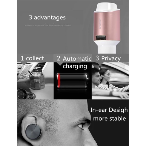 هندزفری بلوتوث و شارژر فندکی جووی JOWAY H28