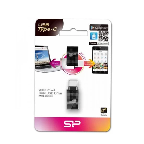 فلش مموری 32 گیگابایت سیلیکون پاور Silicon Power C31 OTG Type-C USB 3.1