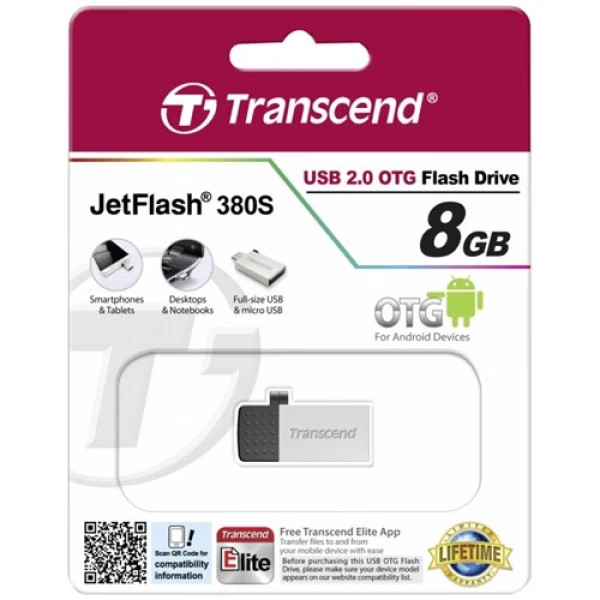 فلش مموری 8 گیگابایت ترنسند Transcend JetFlash 380S OTG