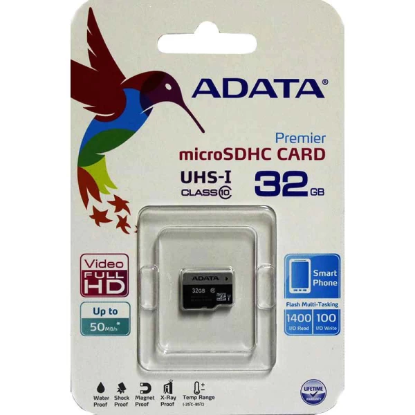 کارت حافظه میکرو اس دی ای دیتا 32 گیگابایت Adata Premier UHS-I U1