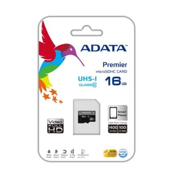 کارت حافظه میکرو اس دی 16 گیگابایت ای دیتا Adata Premier UHS-I U1