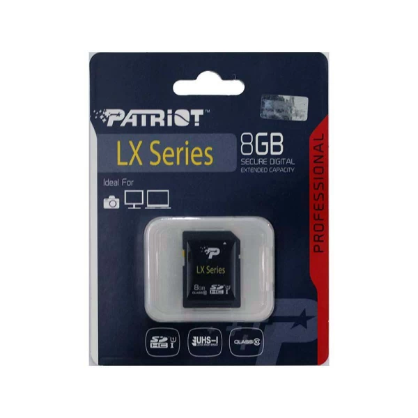 کارت حافظه اس دی 8 گیگابایت Patriot SDXC LX Series UHS-l U1