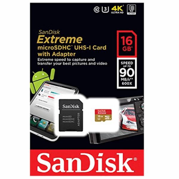 کارت حافظه میکرو اس دی 16 گیگابایت Sandisk Extreme 600x UHS-I U3