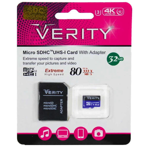 کارت حافظه میکرو اس دی 32 گیگابایت Verity Extreme 533x UHS-l U3