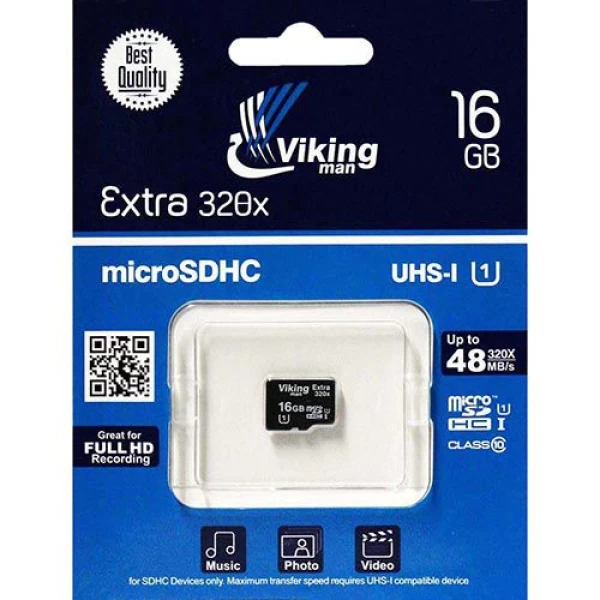 کارت حافظه میکرو اس دی 16 گیگابایت VikingMan Extra 320x UHS-l U1