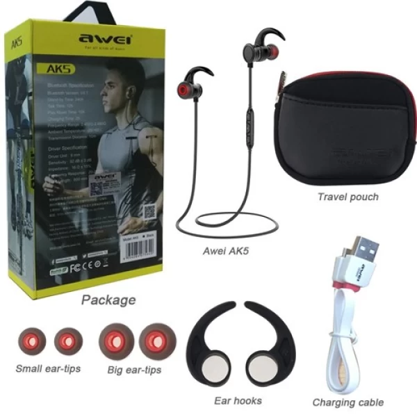هندزفری بلوتوث ورزشی ضدآب اوی Awei AK5